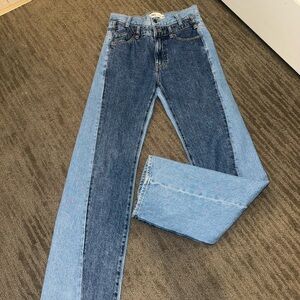 Two tone jeans